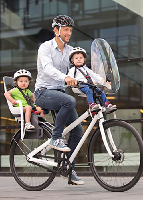 Bicycle carriages, seats and sledges