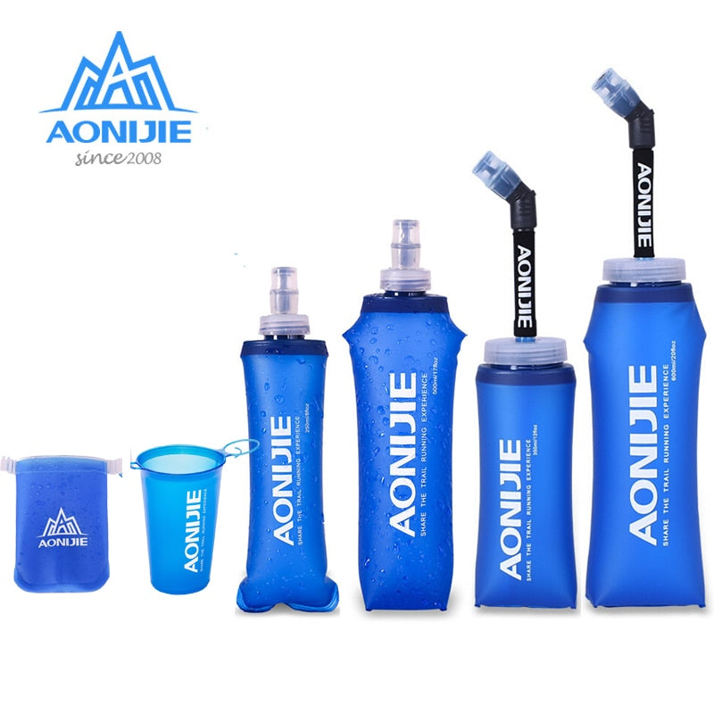 170ml 200ml 250ml 500mml 350ml 600ml AONIJIE Running Sport Bicycle Soft Water Bottle Folding TPU Soft Flask Water bag