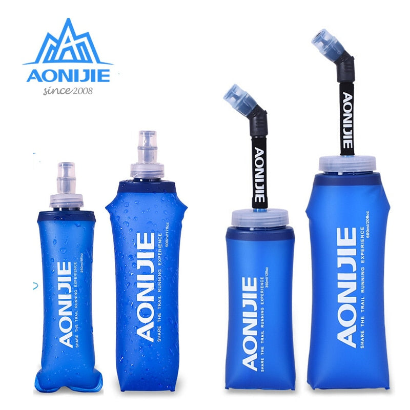 170ml 200ml 250ml 500mml 350ml 600ml AONIJIE Running Sport Bicycle Soft Water Bottle Folding TPU Soft Flask Water bag