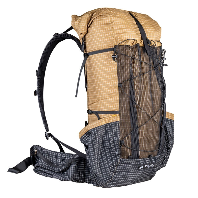 3F UL GEAR UHMWPE Qi Dian pro backpack Travel Camping Hiking Backpack Outdoor Ultralight Frameless Packs 40+16 L