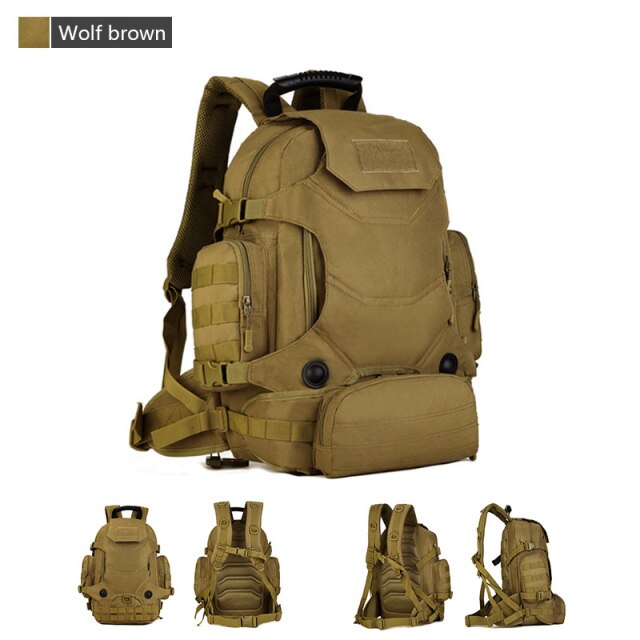 40L Tactical Backpack 2 in 1 Military Bags Army Rucksack Backpack Molle Outdoor Sport Bag Men Camping Hiking Travel Climbing Bag