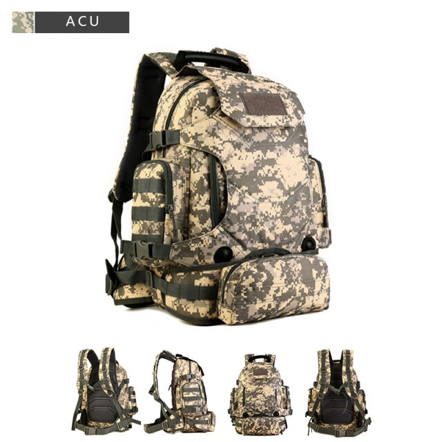 40L Tactical Backpack 2 in 1 Military Bags Army Rucksack Backpack Molle Outdoor Sport Bag Men Camping Hiking Travel Climbing Bag