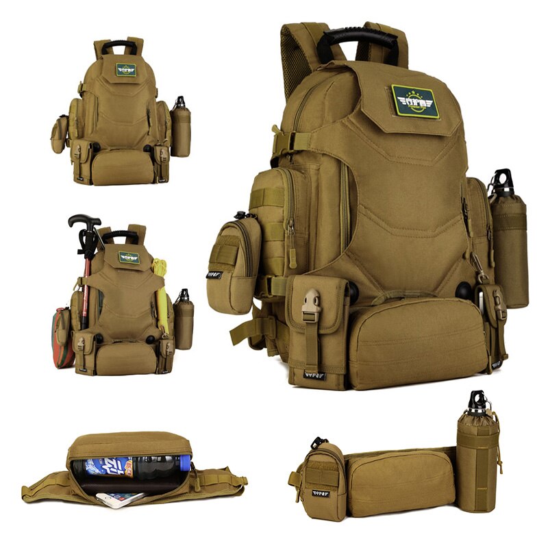 40L Tactical Backpack 2 in 1 Military Bags Army Rucksack Backpack Molle Outdoor Sport Bag Men Camping Hiking Travel Climbing Bag