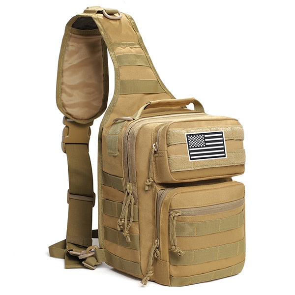 600D Military Tactical Single Shoulder Backpack Army Molle Assault Sling Bag Small EDC One Strap Daypack Military Tactical Bags