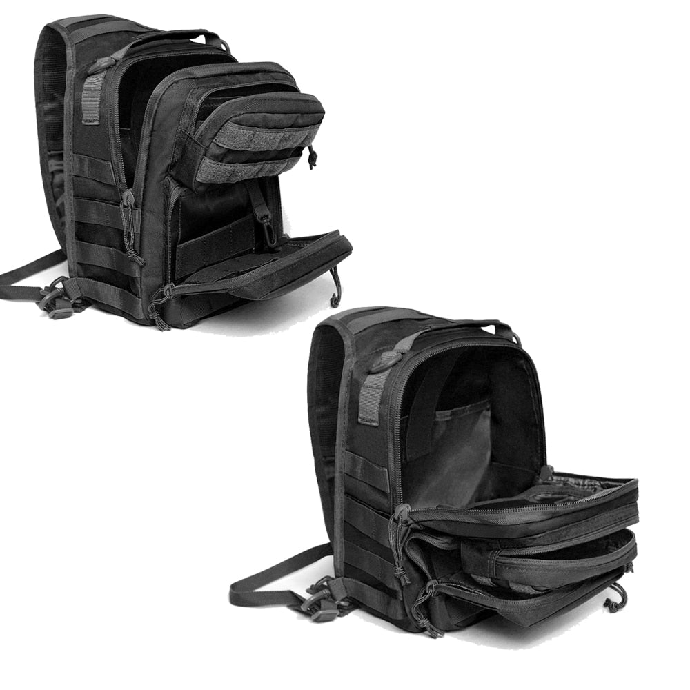600D Military Tactical Single Shoulder Backpack Army Molle Assault Sling Bag Small EDC One Strap Daypack Military Tactical Bags