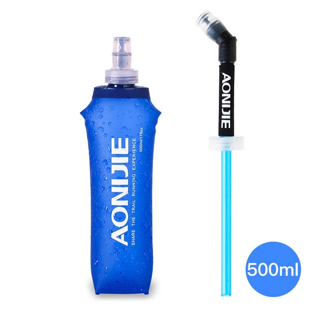 AONIJIE TPU Soft Drink Flask BPA Free Folding Water Bottle Sport Drinkwear For Outdoor Camping Trail Running Jogging 250ml 500ml