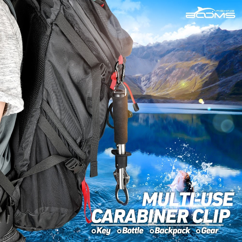 Booms Fishing CC1 6Pcs Aluminum Alloy Carabiner Keychain Outdoor Camping Climbing Snap Clip Lock Buckle Hook Fishing Tool 6Color