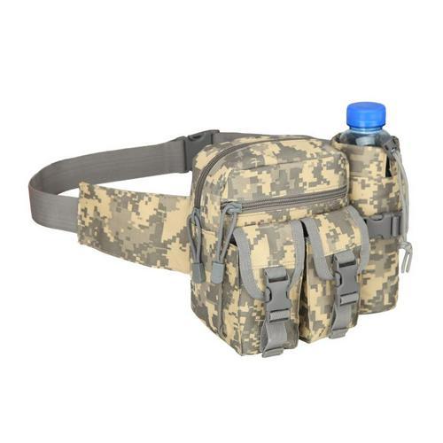 Camouflage Tactical Kettle Waist Bag Outdoor Sports Hunting Camping Pack Military Multifunctional Waist Water Bottle Pocket