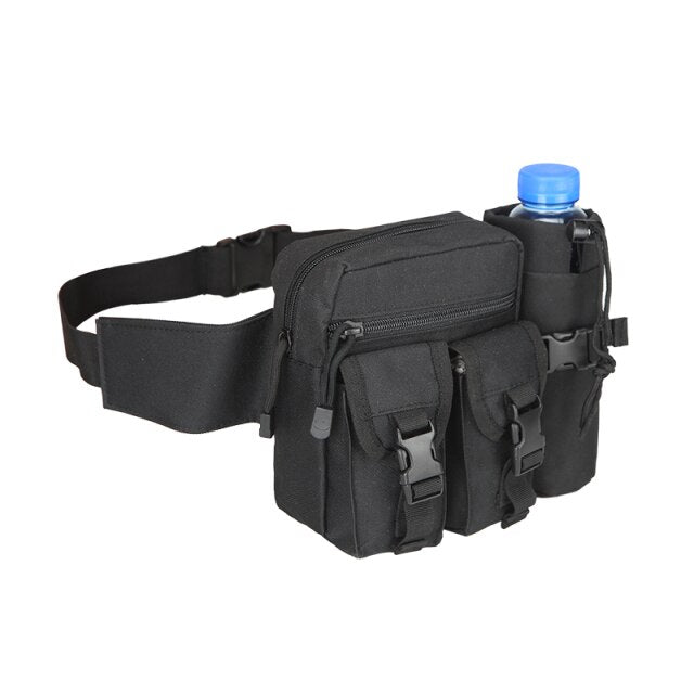 Camouflage Tactical Kettle Waist Bag Outdoor Sports Hunting Camping Pack Military Multifunctional Waist Water Bottle Pocket