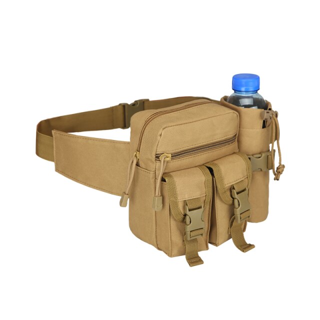 Camouflage Tactical Kettle Waist Bag Outdoor Sports Hunting Camping Pack Military Multifunctional Waist Water Bottle Pocket