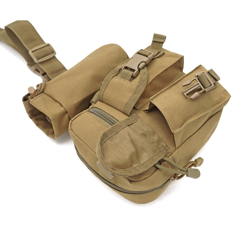 Camouflage Tactical Kettle Waist Bag Outdoor Sports Hunting Camping Pack Military Multifunctional Waist Water Bottle Pocket