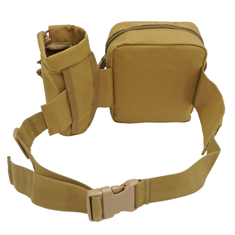 Camouflage Tactical Kettle Waist Bag Outdoor Sports Hunting Camping Pack Military Multifunctional Waist Water Bottle Pocket