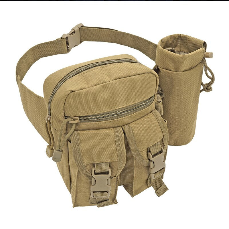 Camouflage Tactical Kettle Waist Bag Outdoor Sports Hunting Camping Pack Military Multifunctional Waist Water Bottle Pocket