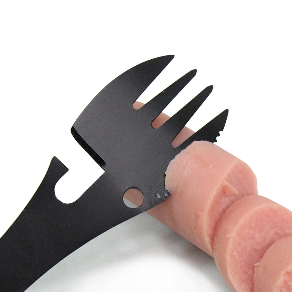 Camping Fork Spoon  Multi-function Stainless Steel Cutlery 2 in 1 Spoon Fork Outdoor Cooking Camping Equipment Hiking Cooking