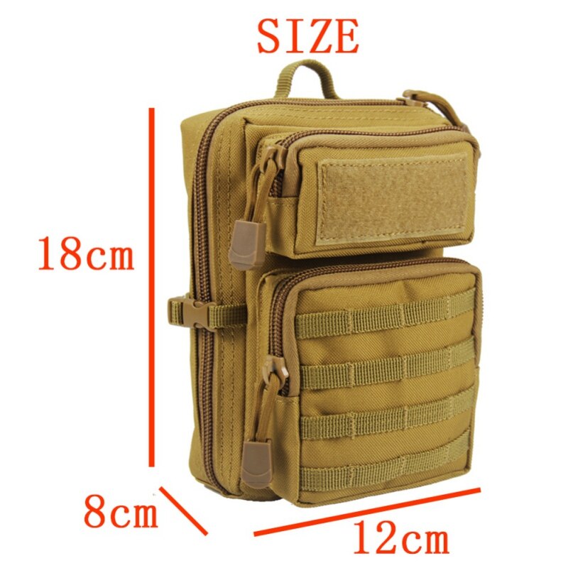 Hiking MOLLE System Backpack Utility Military Tactical Waist Bag Hots Outdoor Sports EDC Bag Phone Holder Pouch Camping
