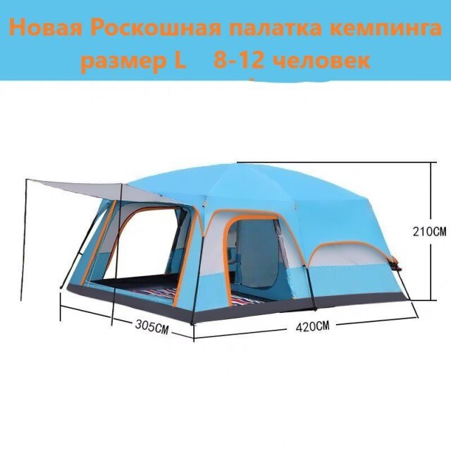 Luxury camping tent villa Outdoor camping tent that can accommodate 5-12 people