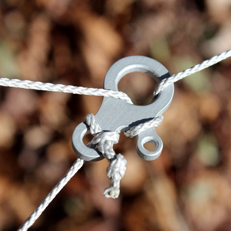 Multi tool knot rope buckle cord Tight Tent Fast travel kit wind bushcraft pocket Survive outdoor camp hike Quick fastener