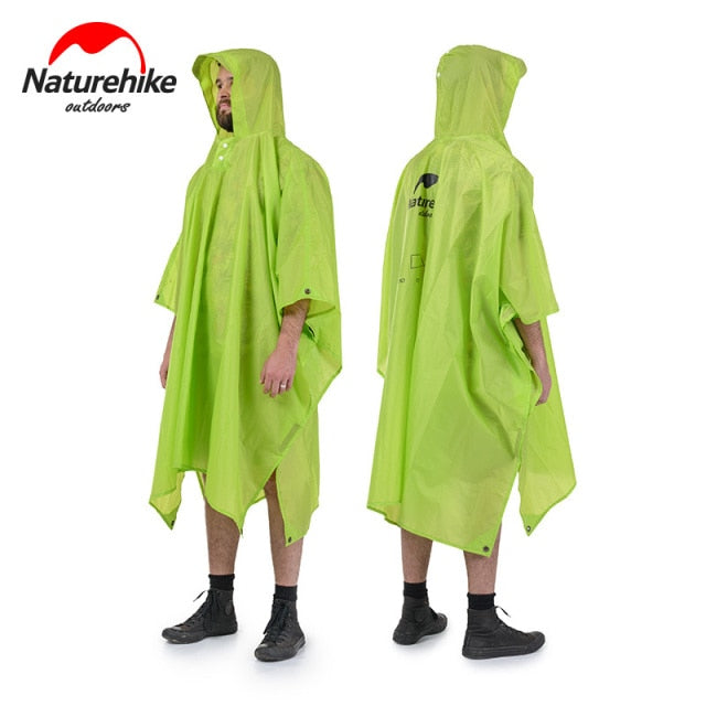 Naturehike 3 In 1 Multifunction Waterproof 210T 20D Windbreaker Poncho Raincoat Can Used As A Canopy And Camping Mat Fshing
