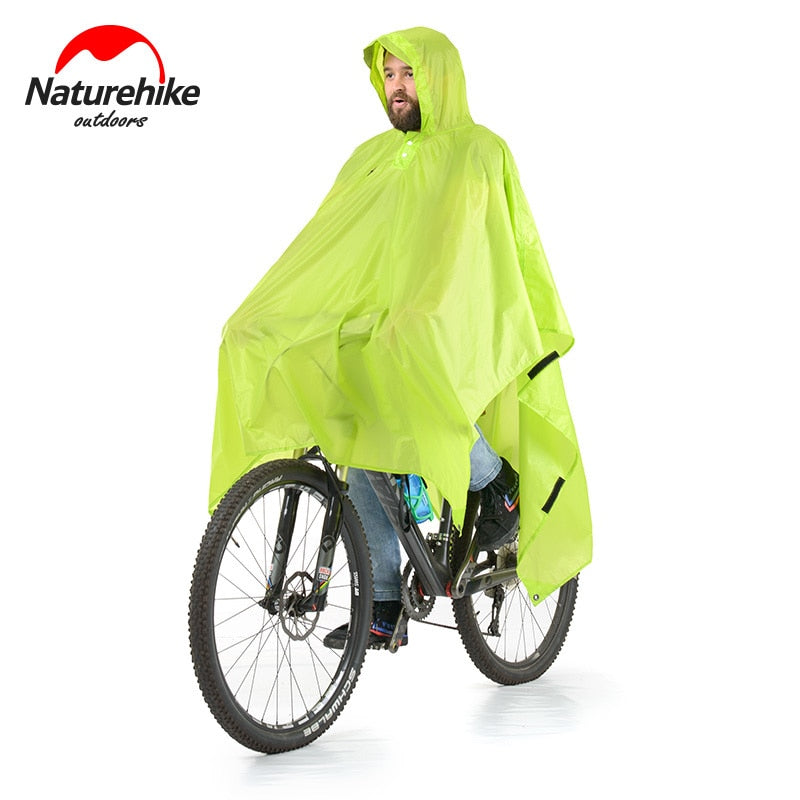 Naturehike 3 In 1 Multifunction Waterproof 210T 20D Windbreaker Poncho Raincoat Can Used As A Canopy And Camping Mat Fshing