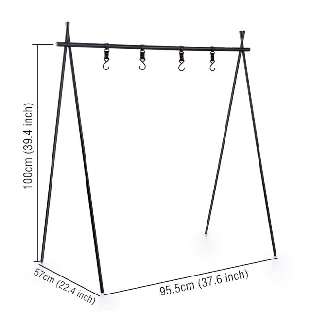 Naturehike Aluminum Alloy Hanging Rack Indian Hanger Multi Tools ChenYi Camping Triangular Rack Portable Camping Equipment