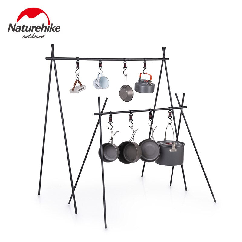 Naturehike Aluminum Alloy Hanging Rack Indian Hanger Multi Tools ChenYi Camping Triangular Rack Portable Camping Equipment