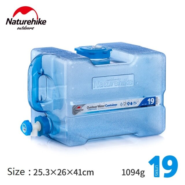Naturehike Food Grade PC Water Container Outdoor Large Capacity Water Bucket Hiking Camping Water Tank With Faucet