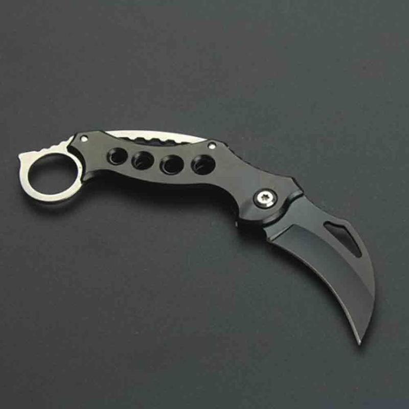 Outdoor Karambit Knife Hunting Knives Survival Tactical Claw Knife Min Pocket Self Defense Offensive Camping Tool Keychain Knife