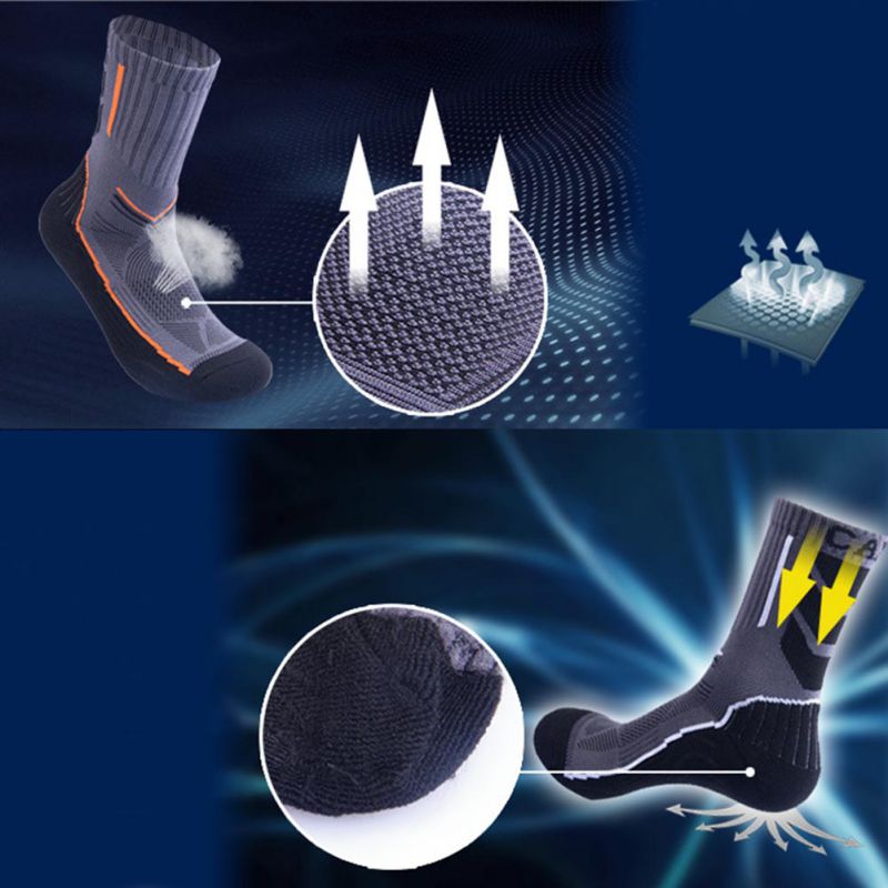 Outdoor Mountaineering Hiking Running Socks Men's High To Help Fast Dry Breathable Absorbent Sweat Socks