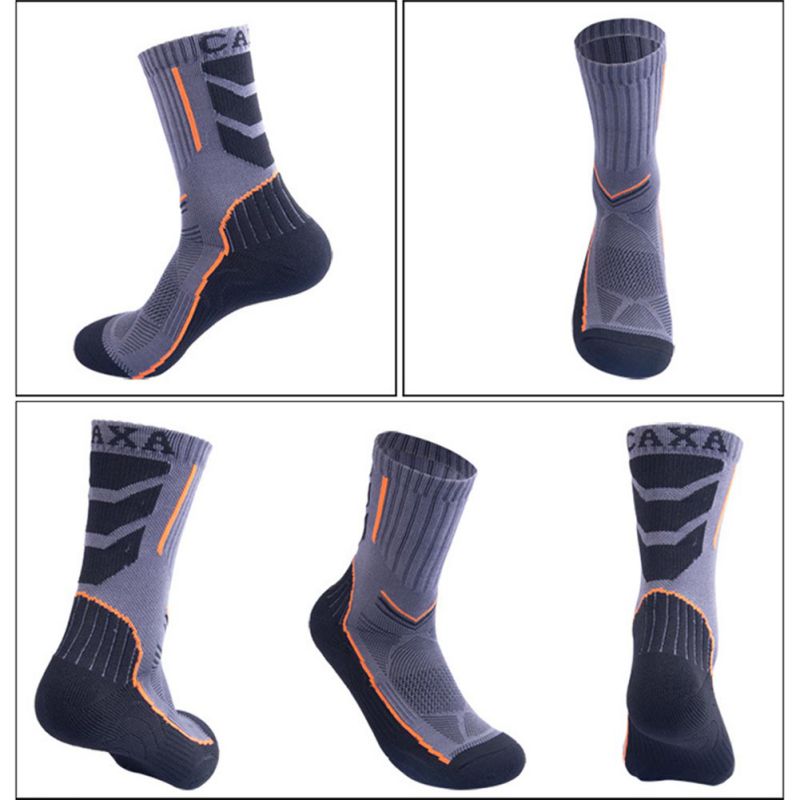 Outdoor Mountaineering Hiking Running Socks Men's High To Help Fast Dry Breathable Absorbent Sweat Socks