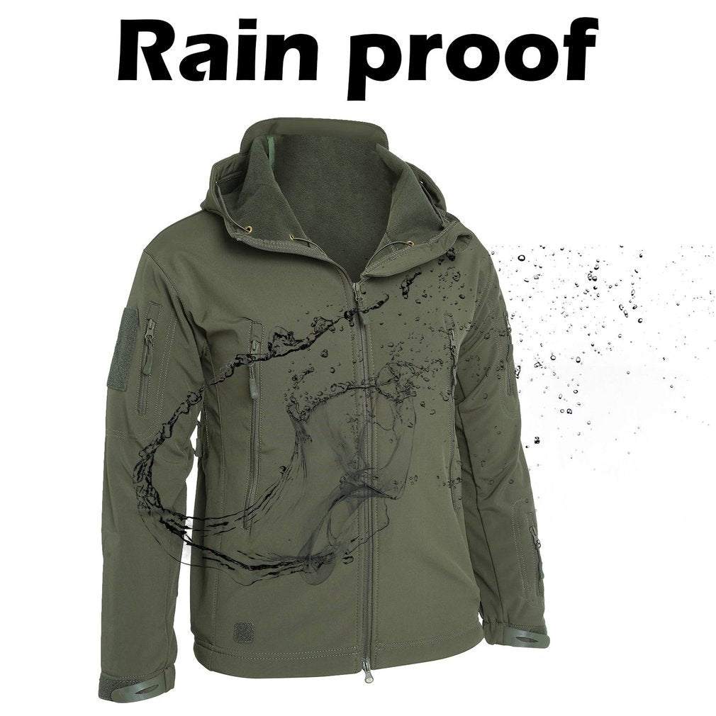 Outdoor Soft Shell Fleece Men And Women Windproof Waterproof Breathable Warm Three-In-One Coat Shark Leather Jacket