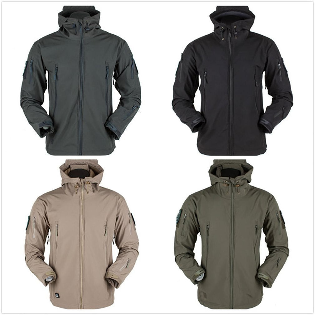 Outdoor Soft Shell Fleece Men And Women Windproof Waterproof Breathable Warm Three-In-One Coat Shark Leather Jacket