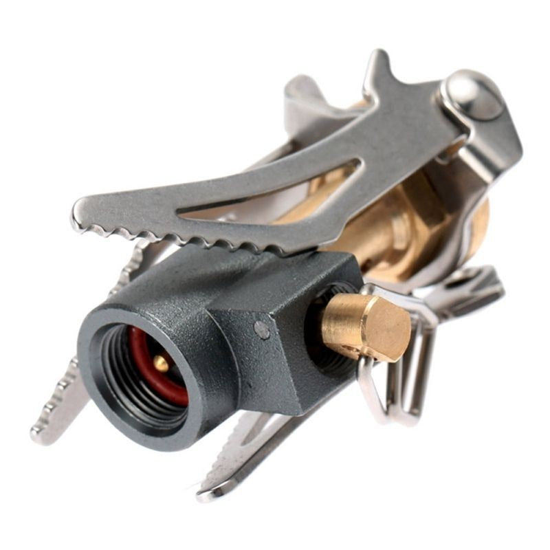 Outdoor Stove Titanium Alloy Folding Mini Camping Oven Survival Furnace Stove 45g 3000W Pocket Picnic Cooking Gas Cooker