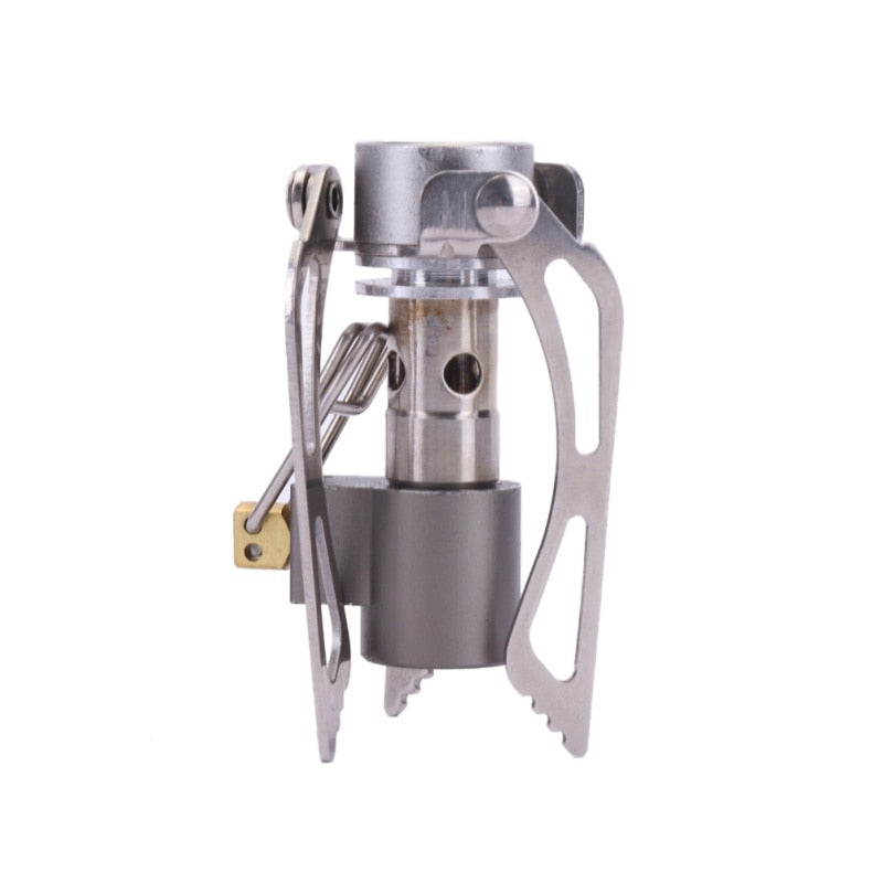 Outdoor Stove Titanium Alloy Folding Mini Camping Oven Survival Furnace Stove 45g 3000W Pocket Picnic Cooking Gas Cooker