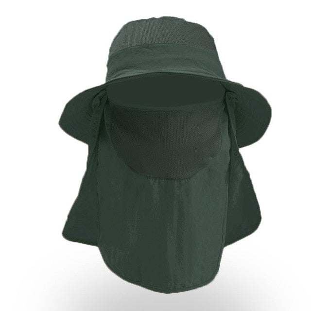 Outdoor Windproof Sun Hat Removable Shawl Breathable Mesh Cap For Fishing Cycling Hiking Camping Hats