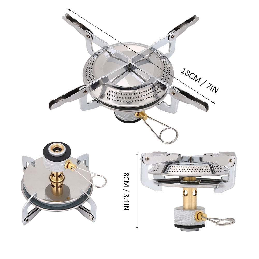 Portable Kerosene Stove Camping Picnic Burner Furnace Sturdy Durable Camping Cookware Outdoor Portable Supplies Silver Cookware