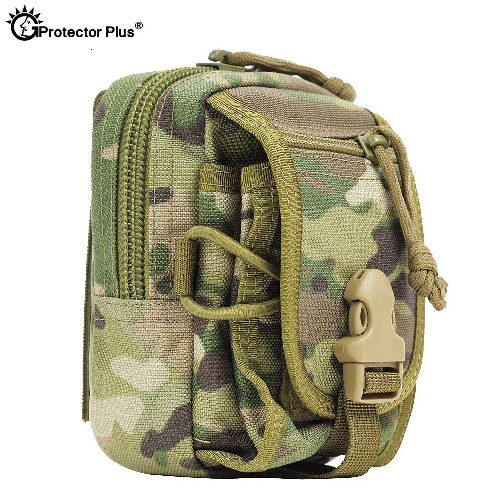 Protector Plus Camo Military Accessory Bag Waterproof Tactical Molle Pouch Outdoor Travel Hunting Camping Mobile Phone Sport Bag