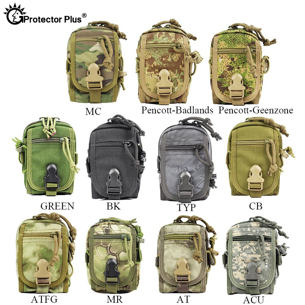 Protector Plus Camo Military Accessory Bag Waterproof Tactical Molle Pouch Outdoor Travel Hunting Camping Mobile Phone Sport Bag