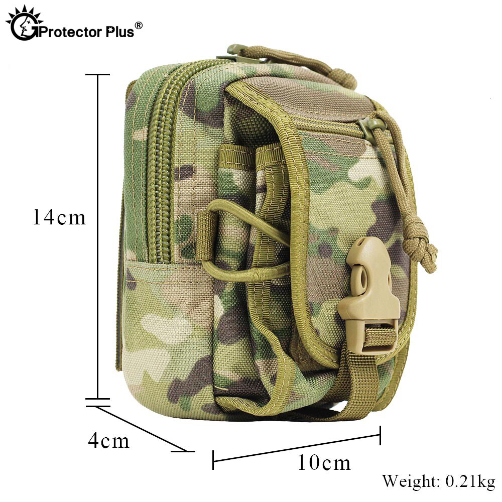 Protector Plus Camo Military Accessory Bag Waterproof Tactical Molle Pouch Outdoor Travel Hunting Camping Mobile Phone Sport Bag