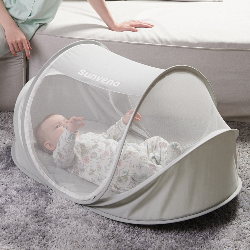 Sunveno Baby Mosquito Net Tent Portable Foldable Travel Bed Anti Mosquito Bites Auto Self-expanding for Babys Adults Trip