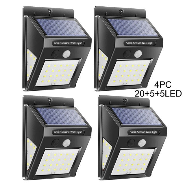 Vertvie 1/2/4pcs 30/40 LED Solar Power Wall Lights Waterproof Travel PIR Motion Sensor Outdoor Security Lamps Camping Tools