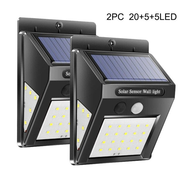 Vertvie 1/2/4pcs 30/40 LED Solar Power Wall Lights Waterproof Travel PIR Motion Sensor Outdoor Security Lamps Camping Tools