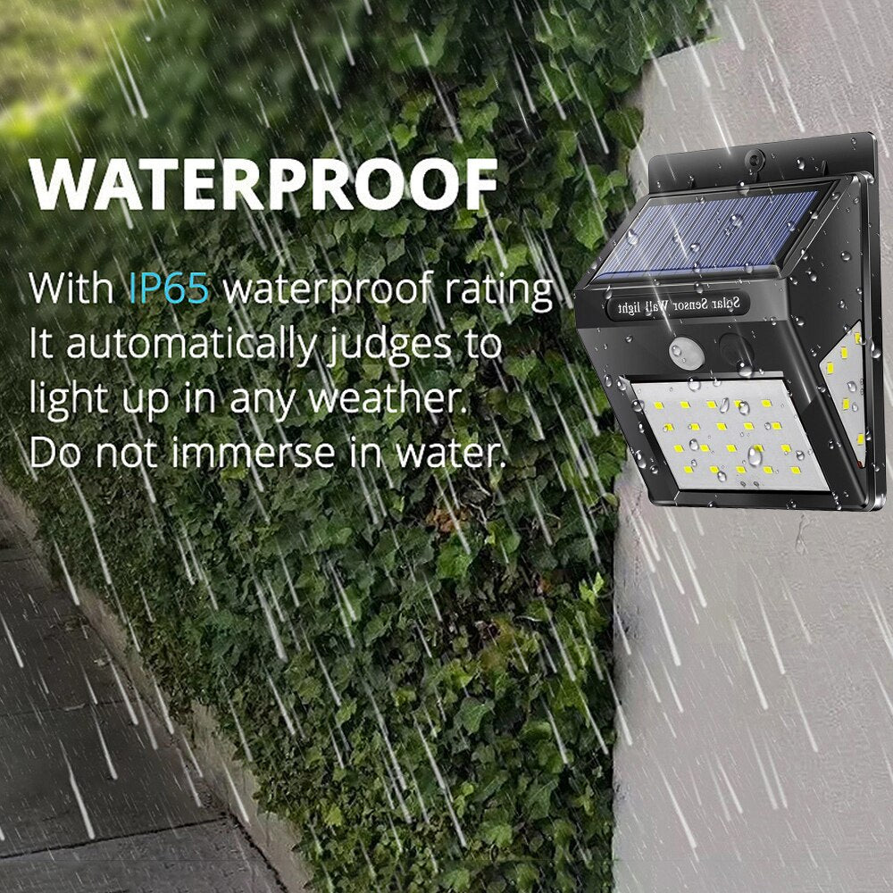 Vertvie 1/2/4pcs 30/40 LED Solar Power Wall Lights Waterproof Travel PIR Motion Sensor Outdoor Security Lamps Camping Tools