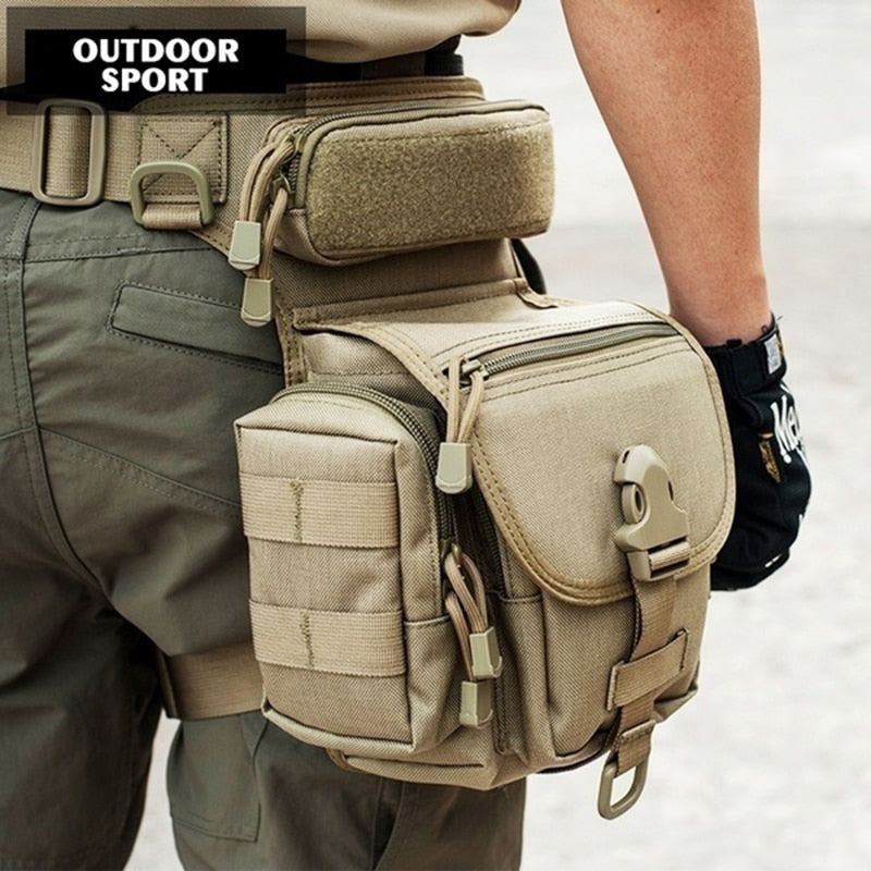 Waist Pouch Convenient Fashion 800D Waterproof Oxford 210D Coated PU Outdoor Military Pocket Leg Bag Travel Diagonal Package