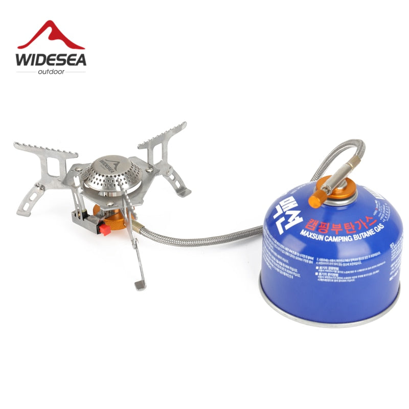 Widesea Outdoor Gas Stove Camping Gas burner Folding Electronic Stove hiking Portable Foldable Split Stoves 3000W