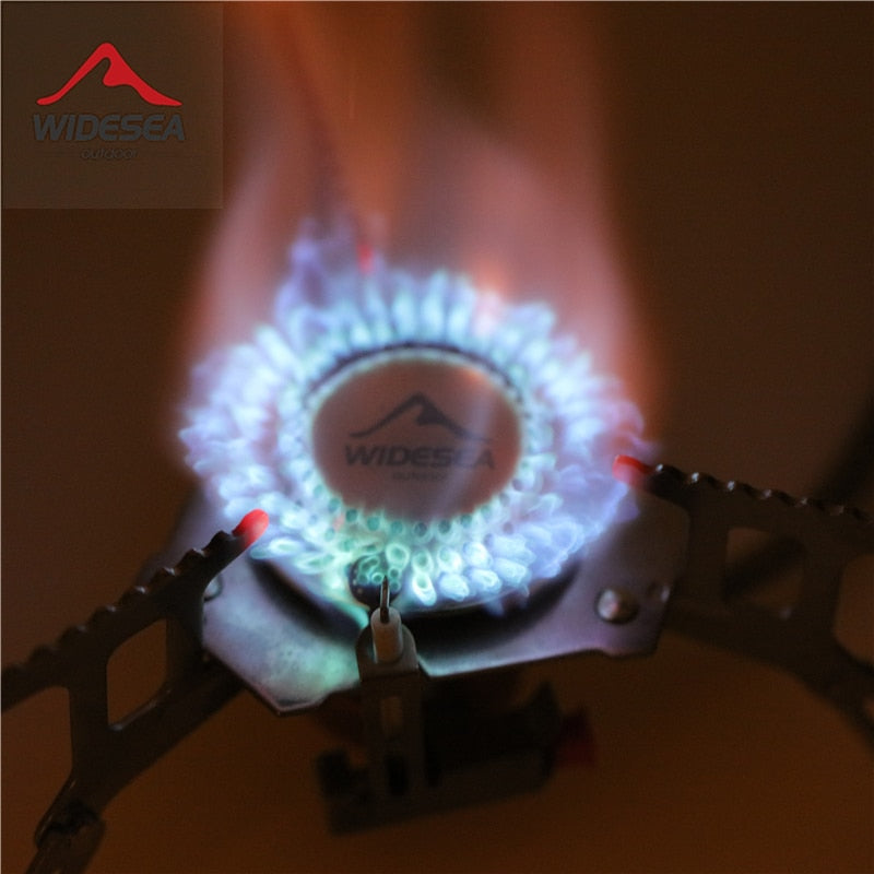 Widesea Outdoor Gas Stove Camping Gas burner Folding Electronic Stove hiking Portable Foldable Split Stoves 3000W