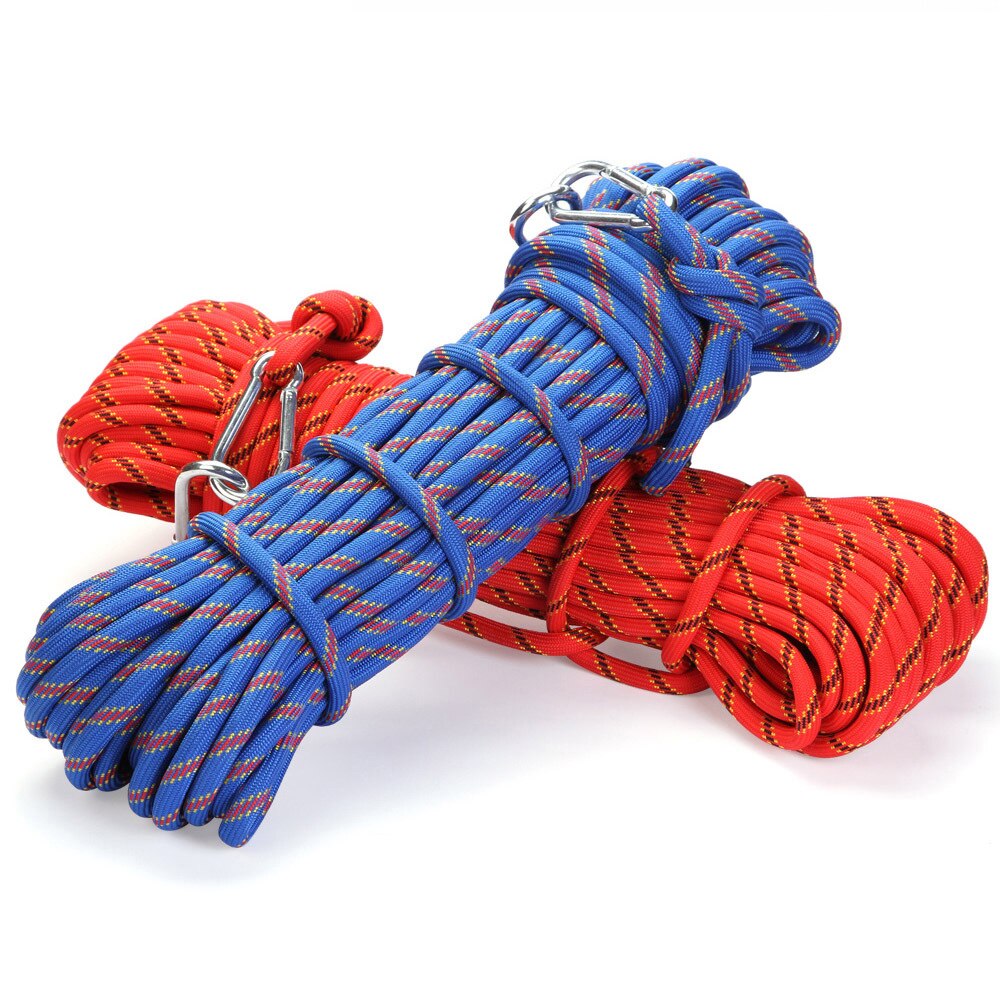 polyester Professional Rock 10M Climbing Rope Outdoor Hiking Accessories 10mm Diameter 3KN High Strength Cord Safety Rope