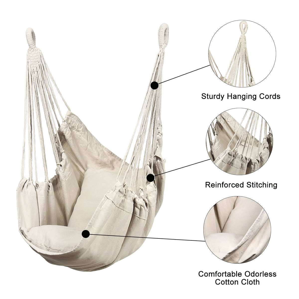 Madrid Macrame Comfy Hammock Chair
