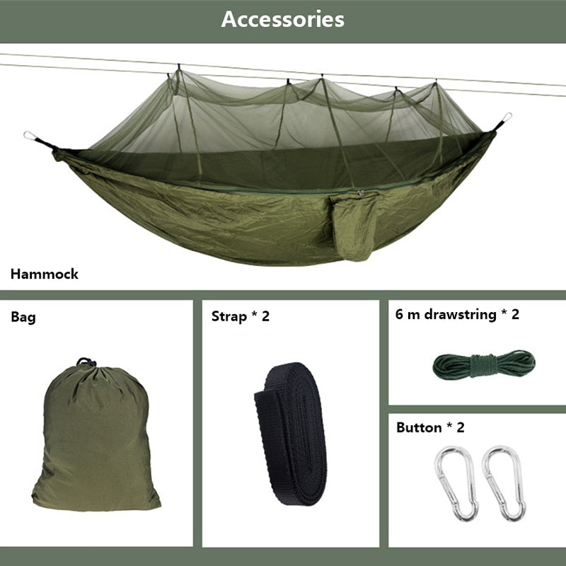 Norfjell C400 Camping Hammock 2 Persons Ultra Light With Mosquito Net