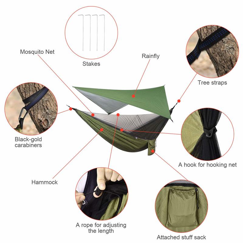 Norfjell T1000MC Hammock With Mosquito Net and Canopy